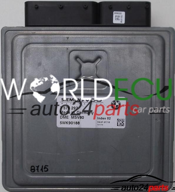 ECU ENGINE CONTROLLER BMW, SIEMENS 5WK90188, 7 576 297, 7576297, DME
