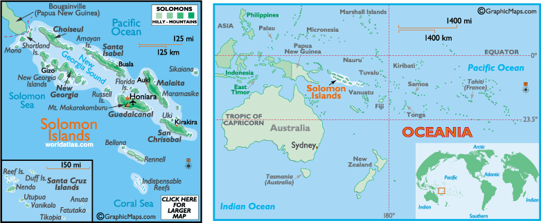 Solomon islands Map