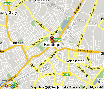 Map Of Bendigo Area Bendigo Map