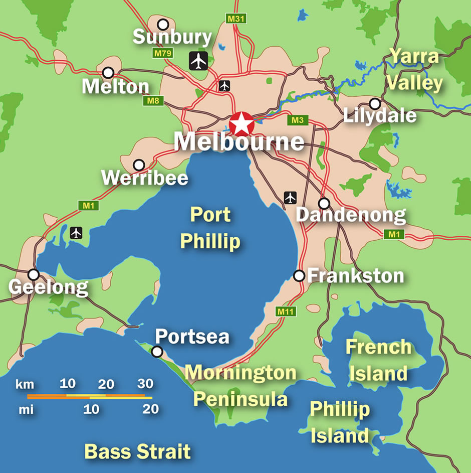 Melbourne Map Australia