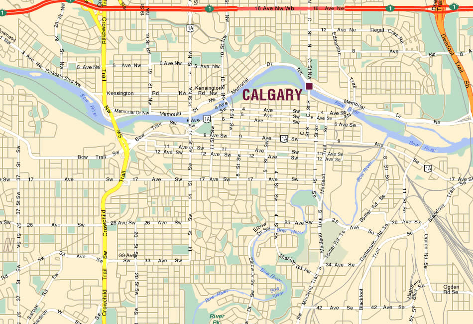 Calgary Map Canada