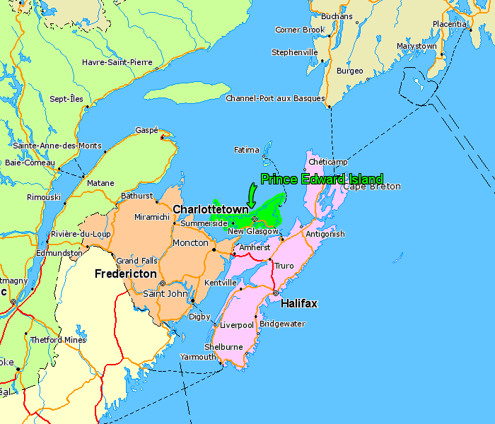 Prince Edward Island Map With Cities : Georgetown Map