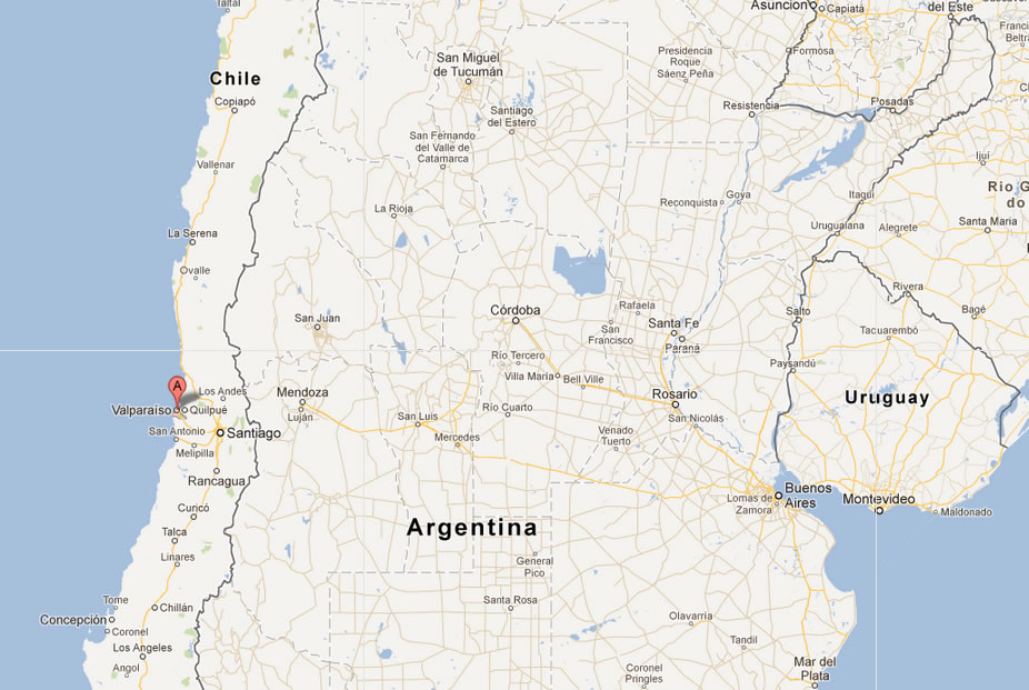 Valparaiso Map Chile