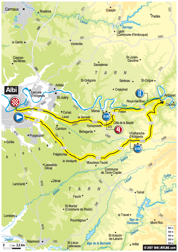 Albi Et Ses Environs Carte Albi Map France
