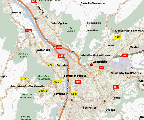 Grenoble Map