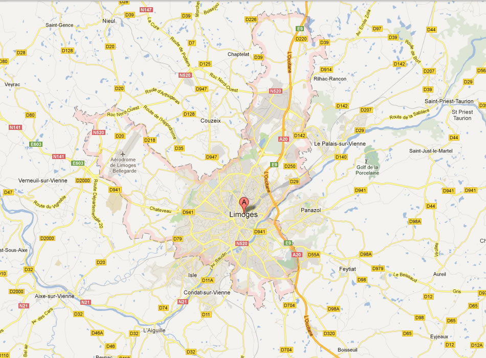 Limoges Map