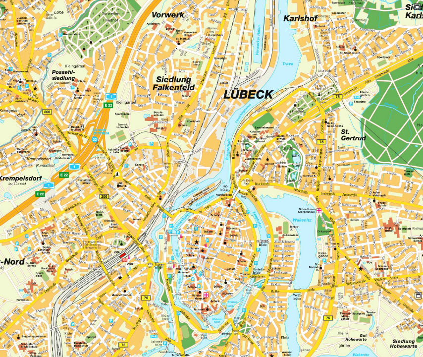 Lubeck Map Germany