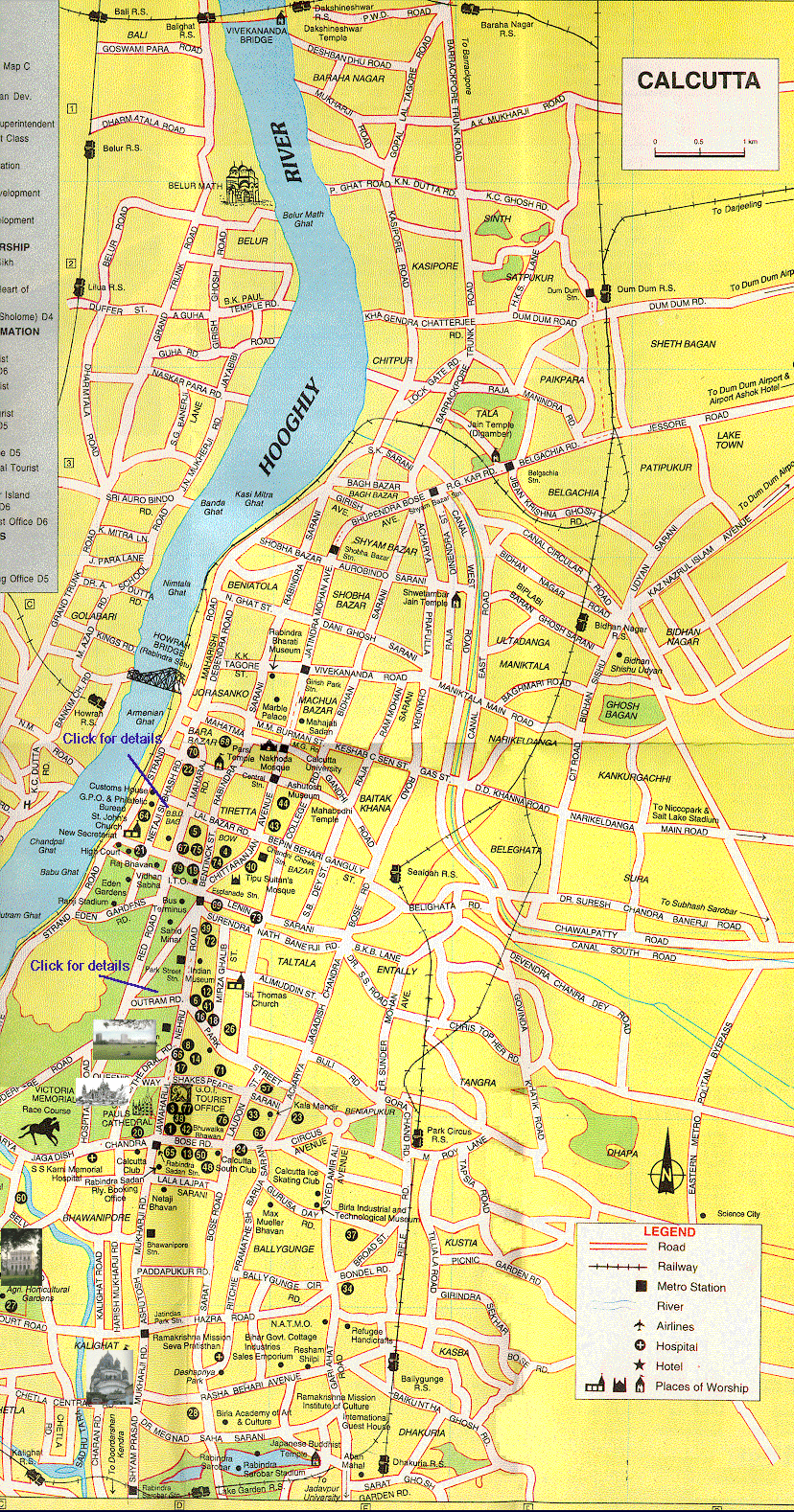 Calcutta Map In India Calcutta Map