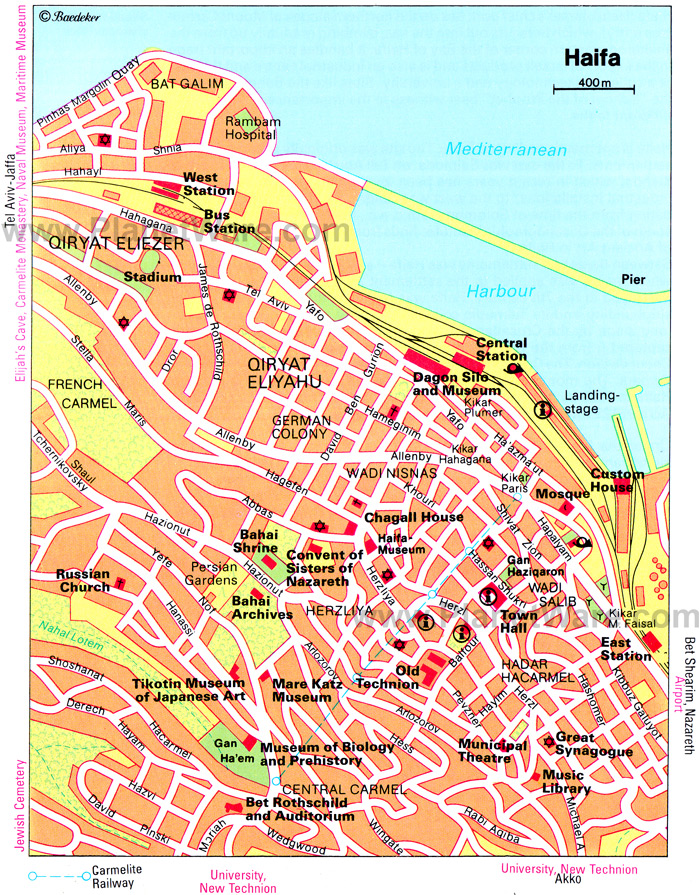 Haifa Map Israel