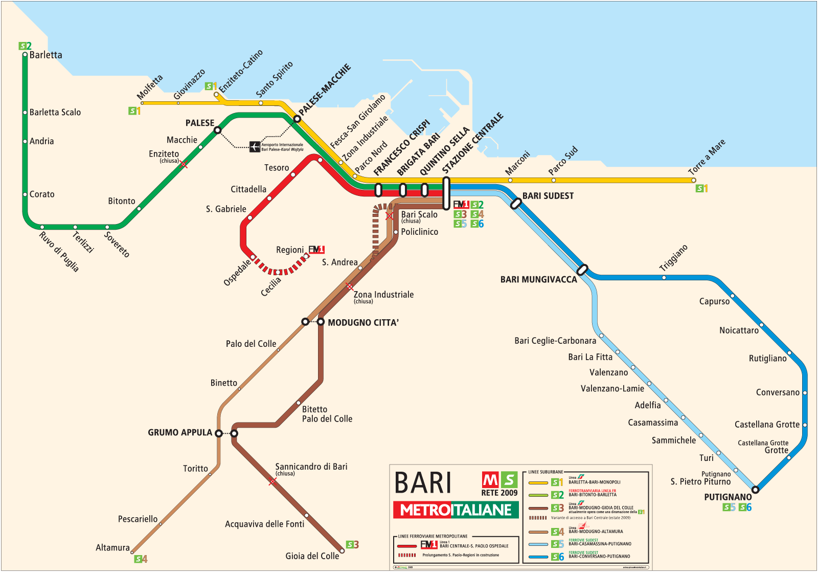 Bari Map Italy