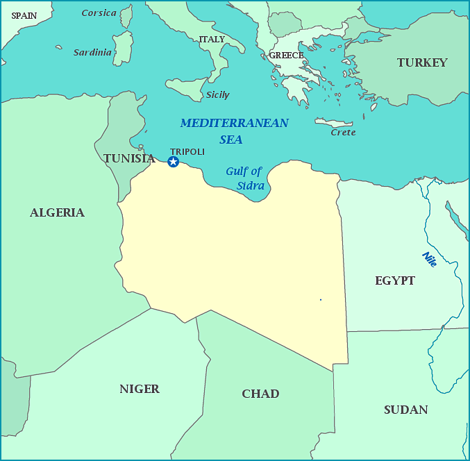Map Of Libya And Egypt Libya Map