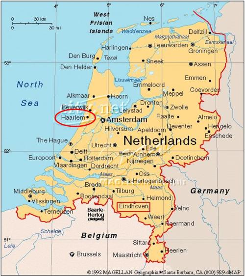 Waar Ligt De Hoofdstad Haarlem Op De Kaart Haarlem Netherlands Map