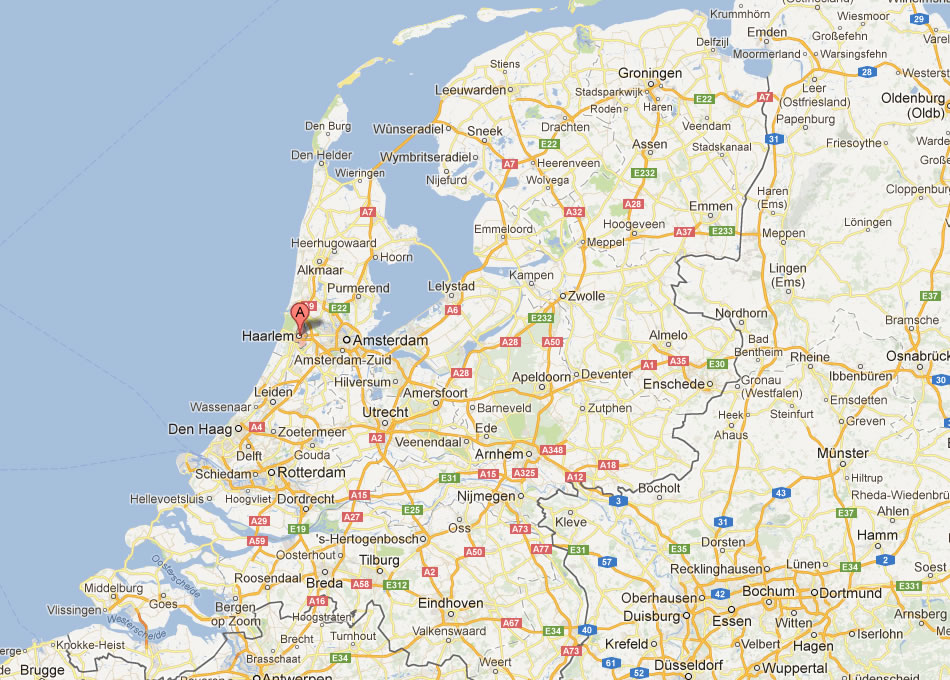 Haarlem Kaart Nederland Op Haarlem Map Netherlands