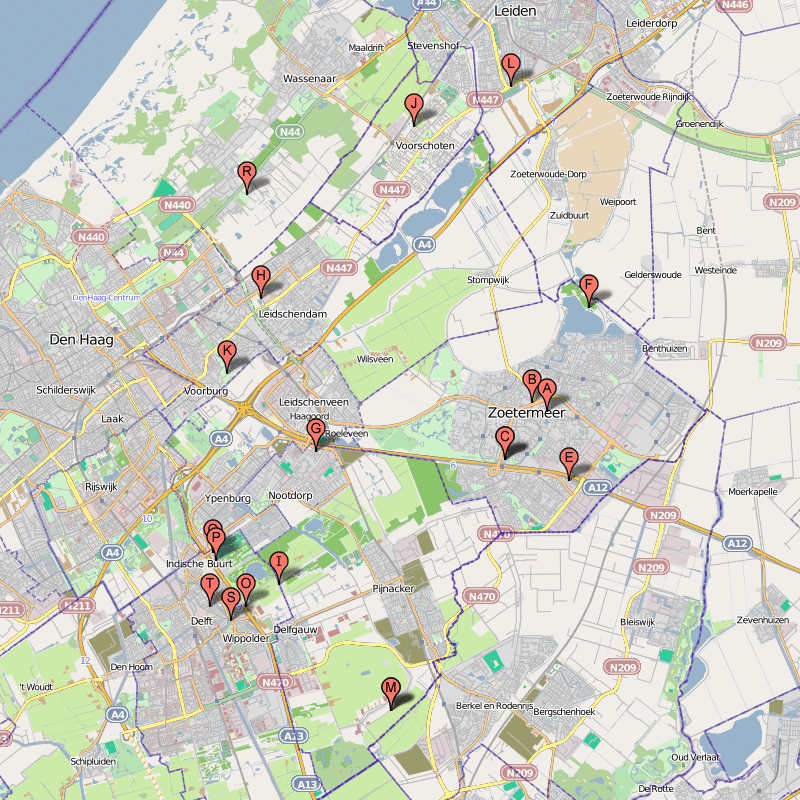 Zoetermeer Kaartlezer Zoetermeer Map Netherlands