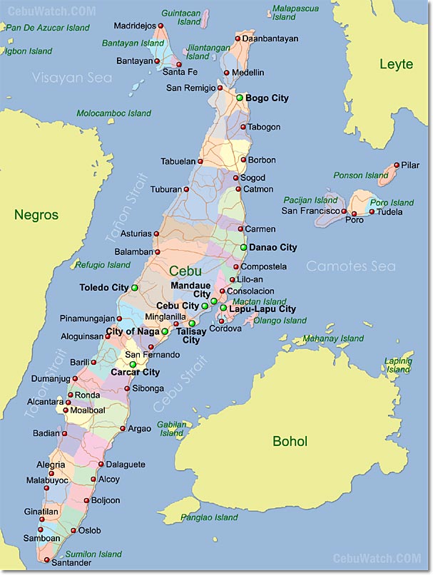 Cebu Map Philippines