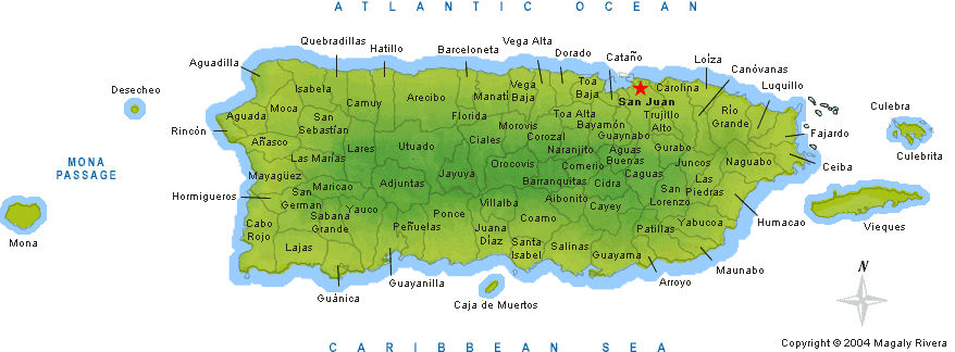 Puerto Rico Map