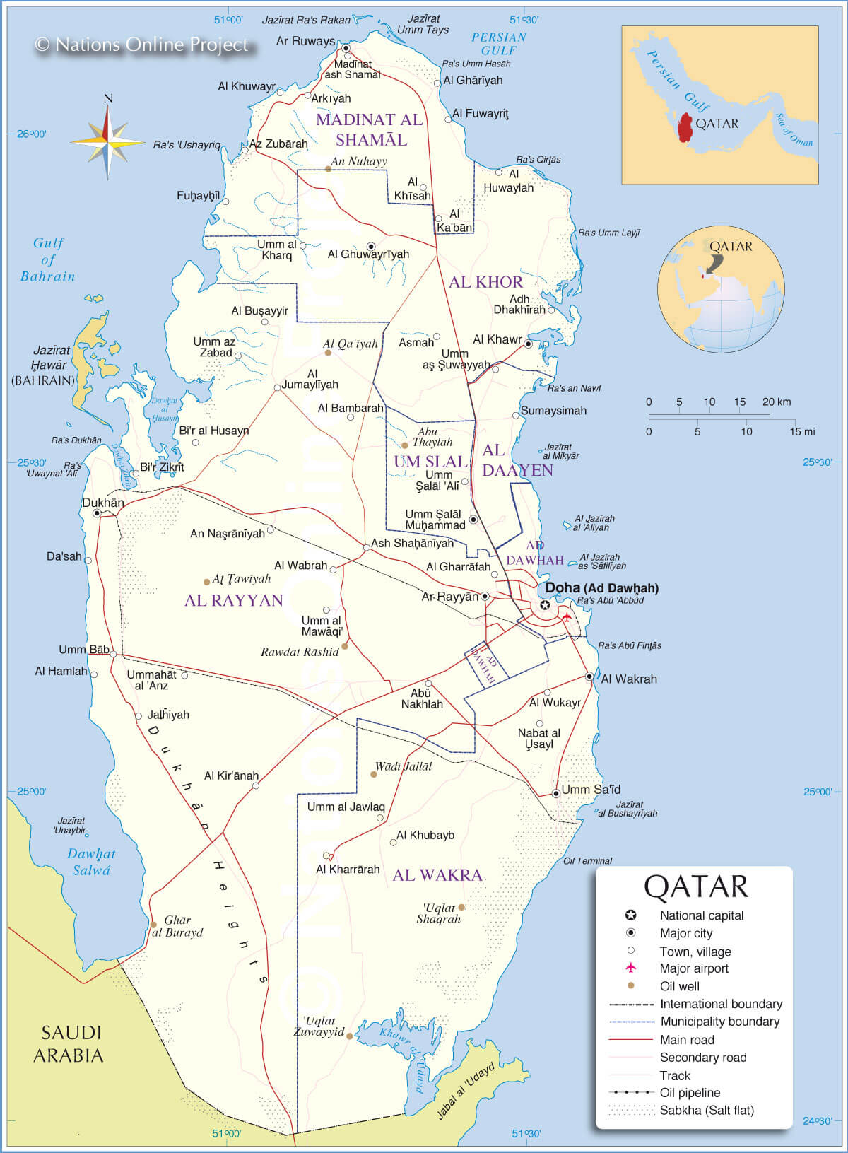 Qatar Map