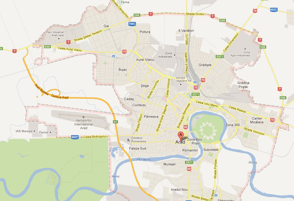 Pain Points Liés À Arad Roumanie Carte Arad Map