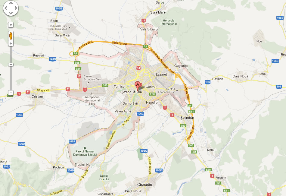 Rumänien Karte Sibiu Sibiu Map Romania