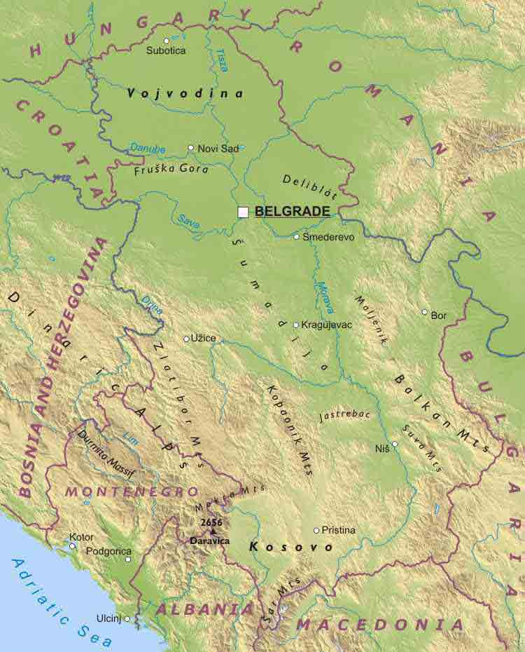 Serbia Map