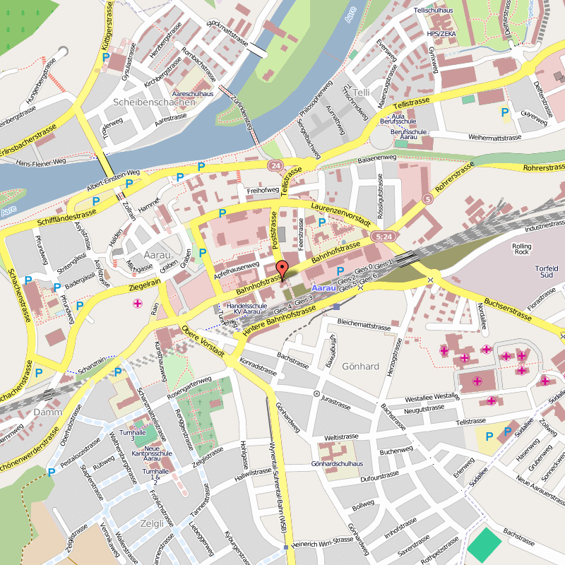 Aarau Schweiz Karte Aarau Map