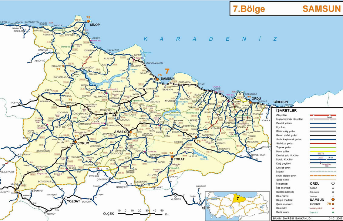 Sinop Map Turkey