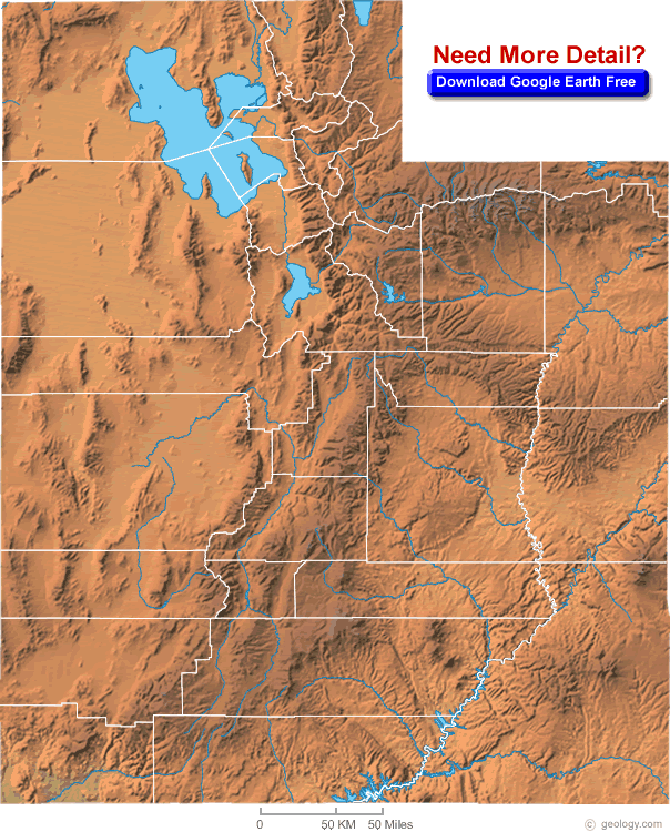 Utah Elevation Map