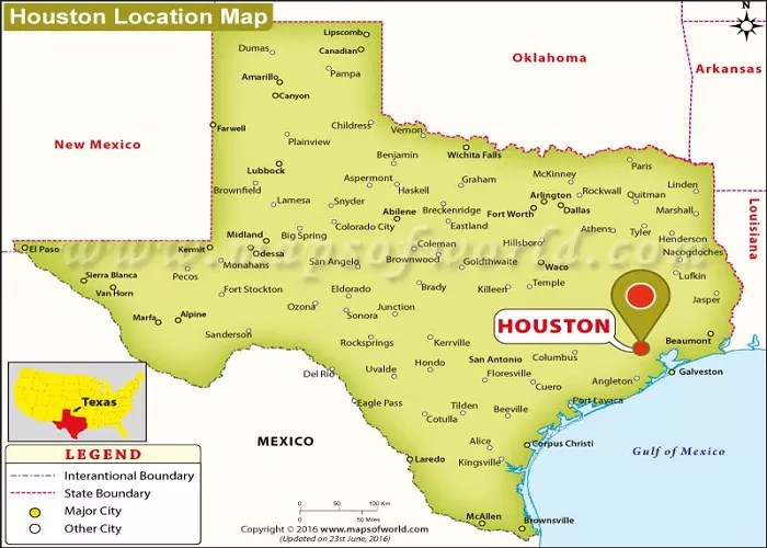 Where Is Houston In USA Map? A Detailed Guide - Worldmaphubs.com