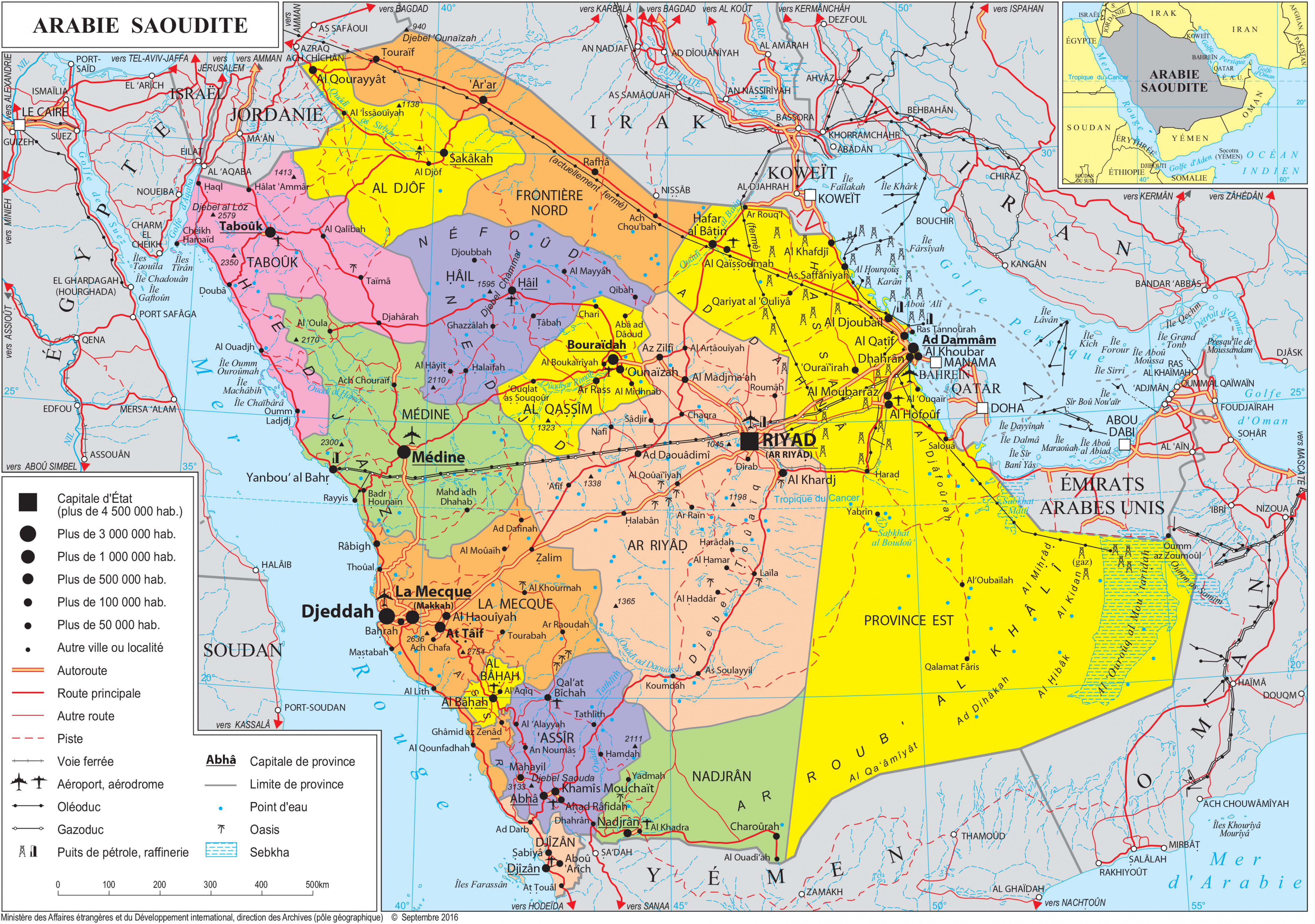 Geopolitical map of Saudi Arabia, Saudi Arabia maps Worldmaps.info