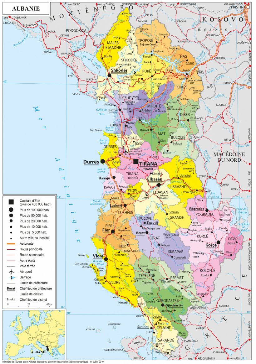 Map Of Albania And Surrounding Countries Geopolitical map of Albania, Albania maps Worldmaps.info