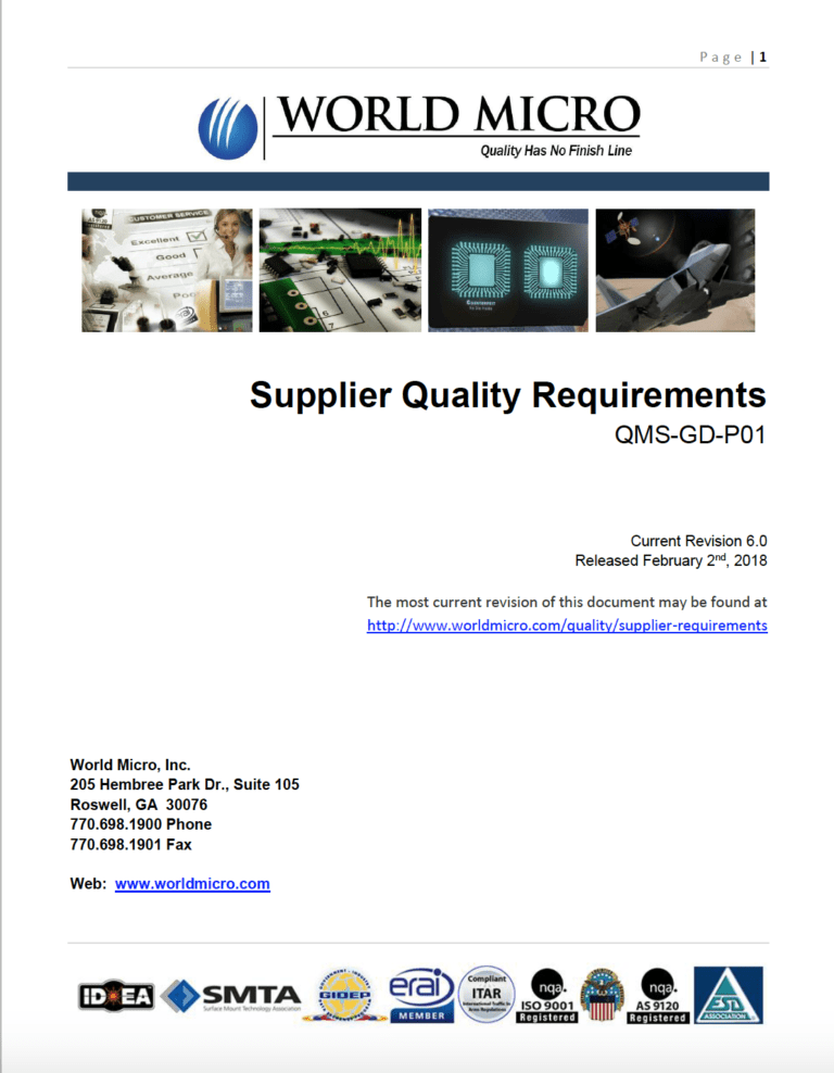 Supplier Requirements World Micro