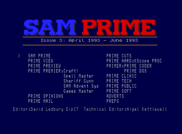 SAM PRIME 3 World of SAM