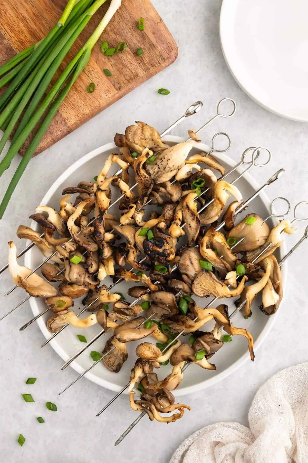 Easy Grilled Mushroom Skewers