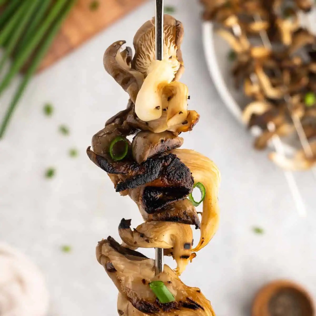 Easy Grilled Mushroom Skewers