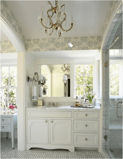 Bathroom Wallpaper, Inspired by Houzz