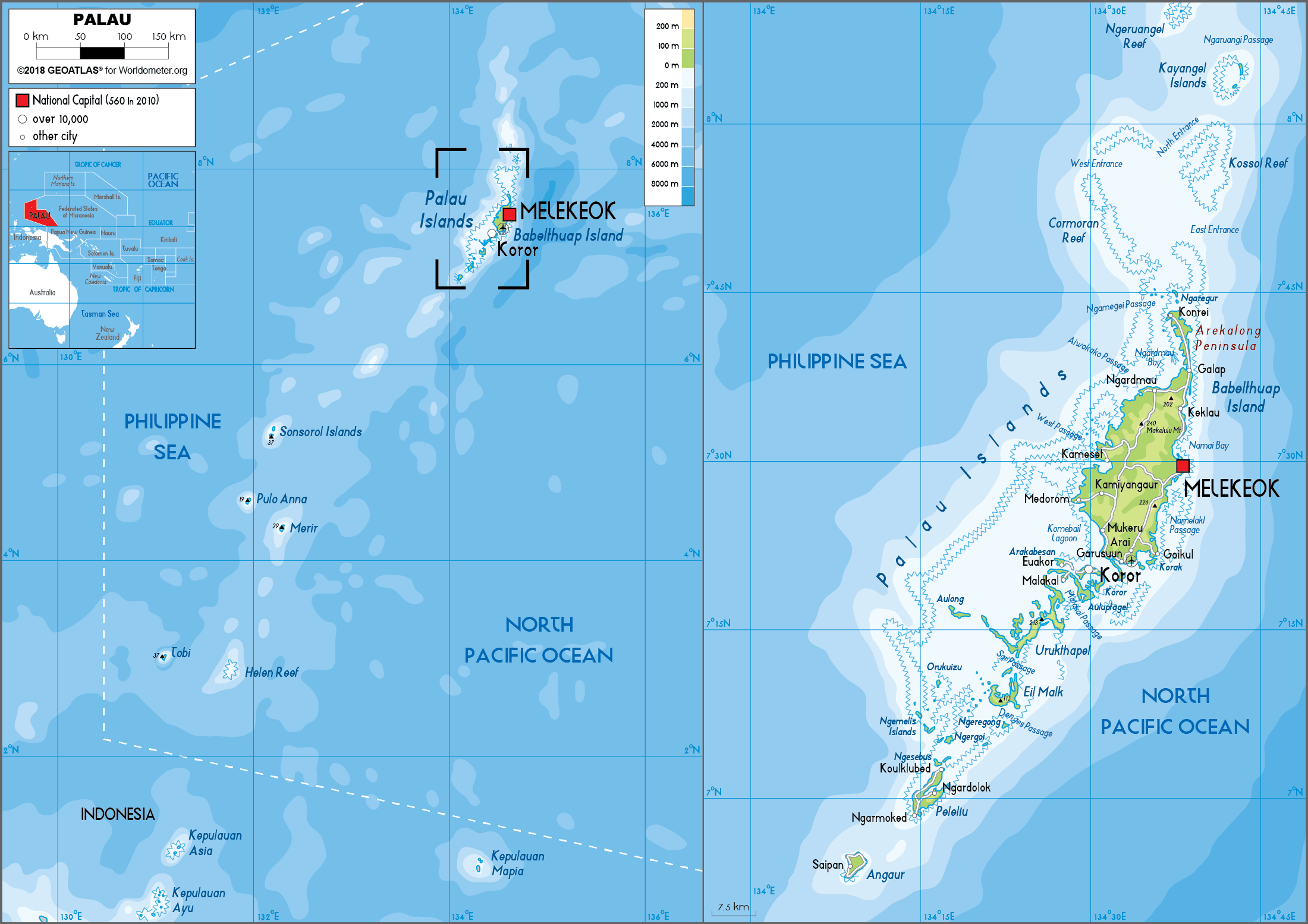 Map Of Palau Micronesia Physical Map Of Palau And Palau Physical Map Images and Photos finder