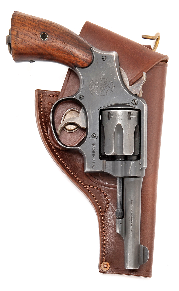 US WW2 Smith & Wesson Victory Model Revolver Holster in Brown Leather