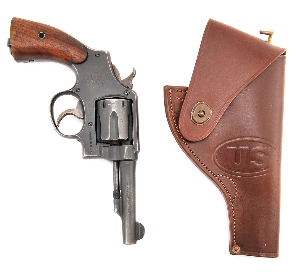 US WW2 Smith & Wesson Victory Model Revolver Holster in Brown Leather