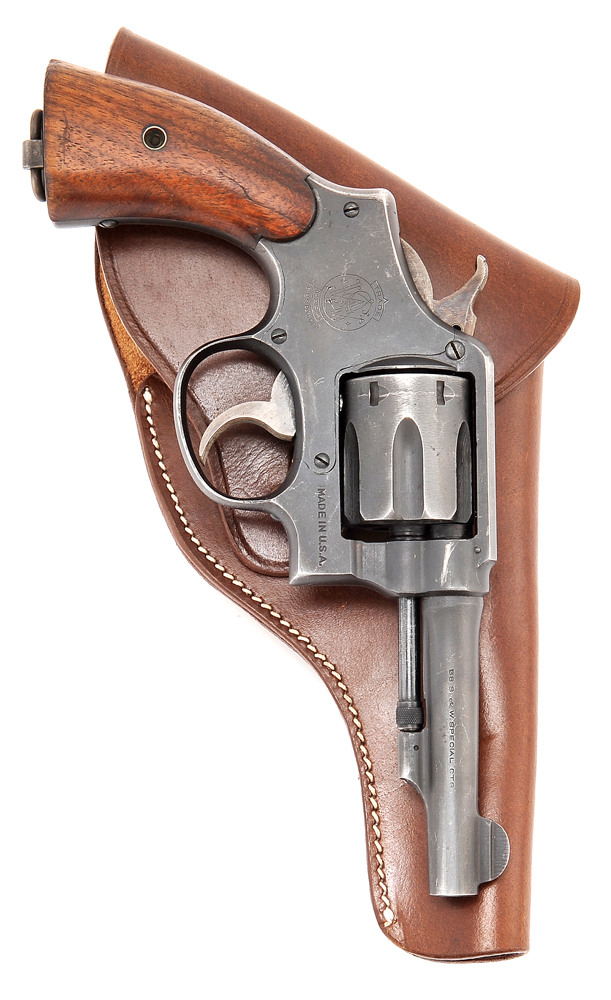 US Smith & Wesson Victory Model Revolver Holster Full Flap in Brown
