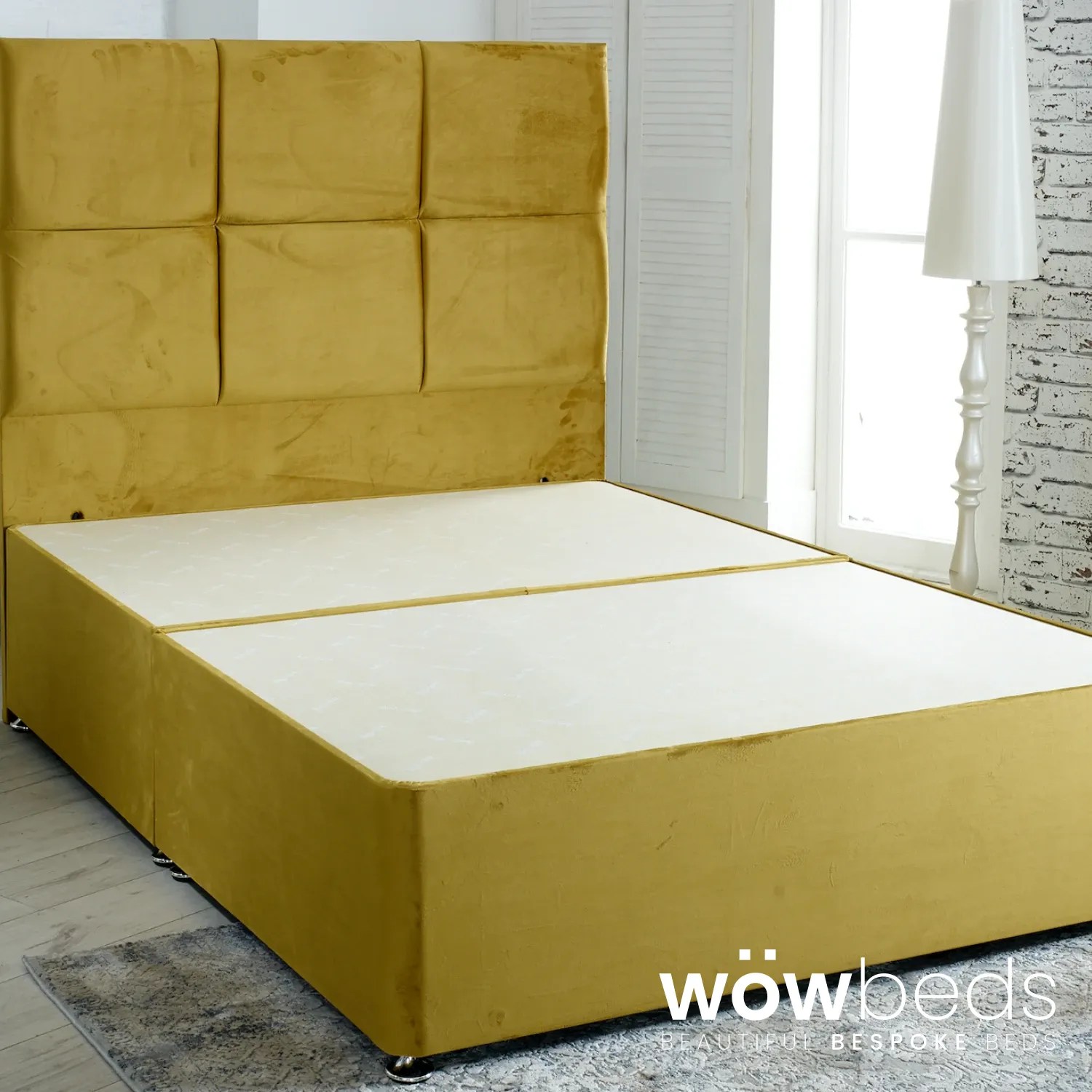 Plush Velvet Divan Bed Base Only WOW Beds