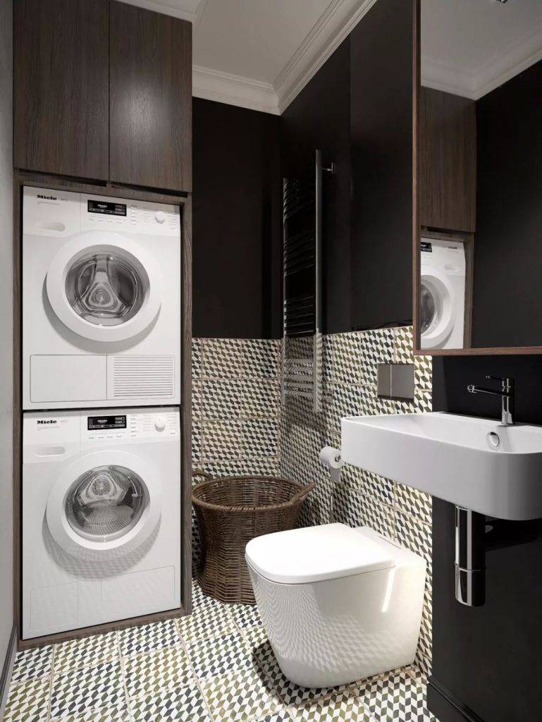 How To Put The Washing Machine In The Bathroom Of 5 Square Meters? 35