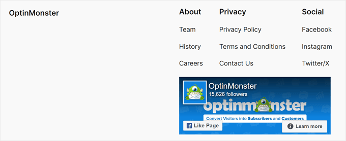 An example of the Facebook Like Box added with WPCode An example of the Facebook Like Box added with WPCode