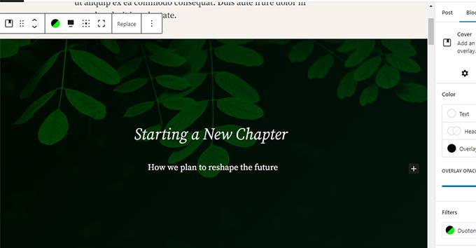 Cover block Cover block