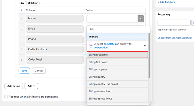Map each column Map each column