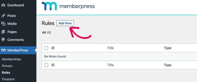 Adding a new rule to your WordPress membership site Adding a new rule to your WordPress membership site