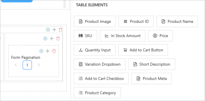 Table elements Table elements