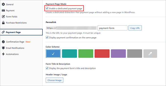 Customize the payment page Customize the payment page
