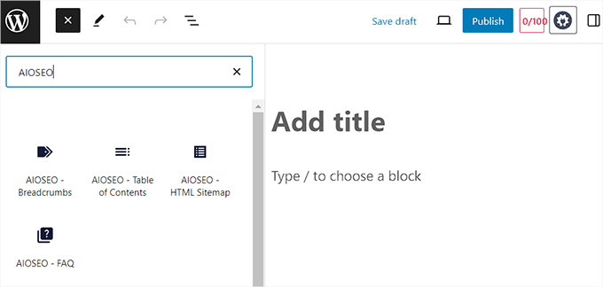 AIOSEO blocks AIOSEO blocks