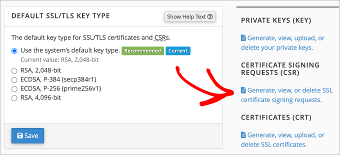 generate CSR generate CSR