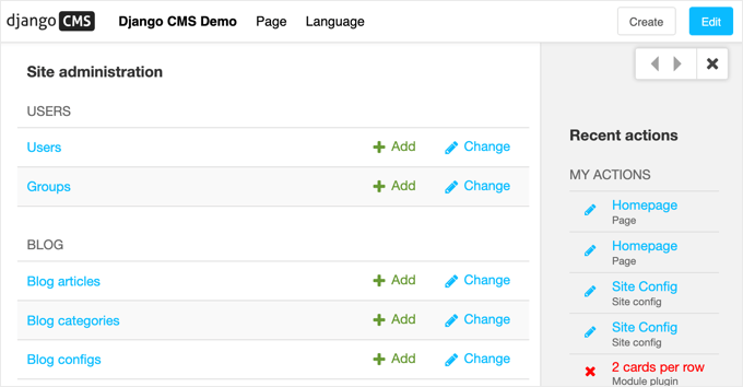 Django CMS Site Administration Django CMS Site Administration